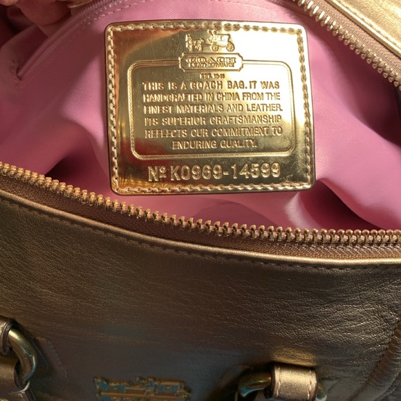 RARE COACH CHEVRON LEATHER AUDREY BAG - Picture 10 of 13